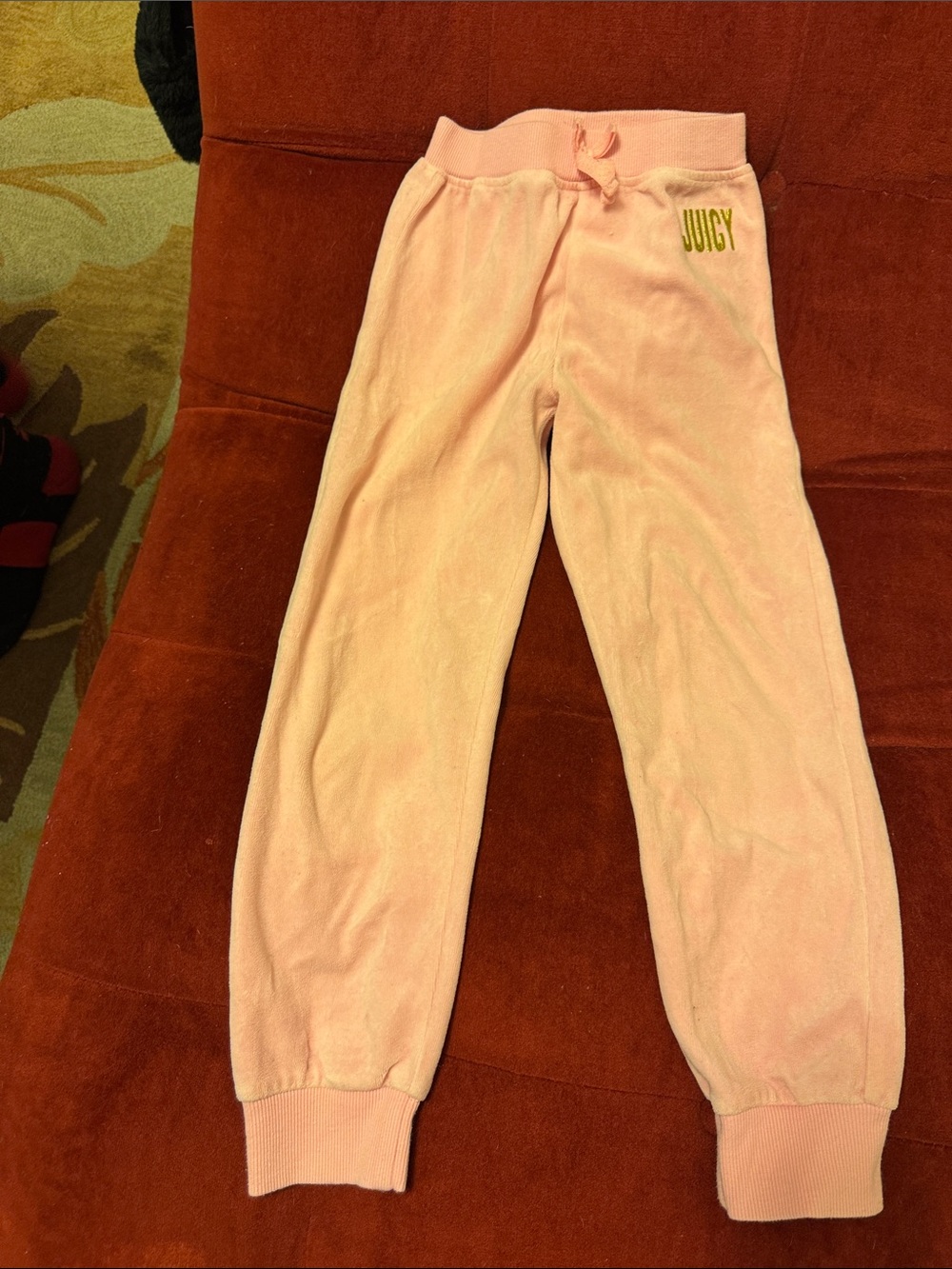 Juicy Couture Light Pink Velour Joggers and Jacket Set with Glitter Logo